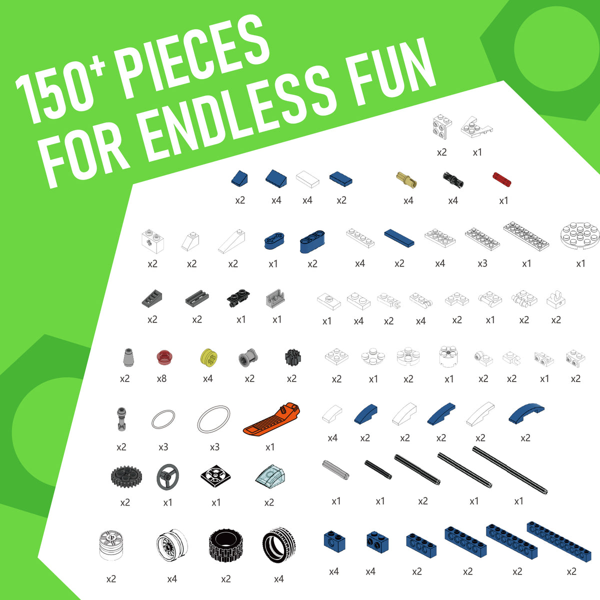 Makerzoid Fun Blocks - STEAM Building Block Kit (MKZ-BK-FB)