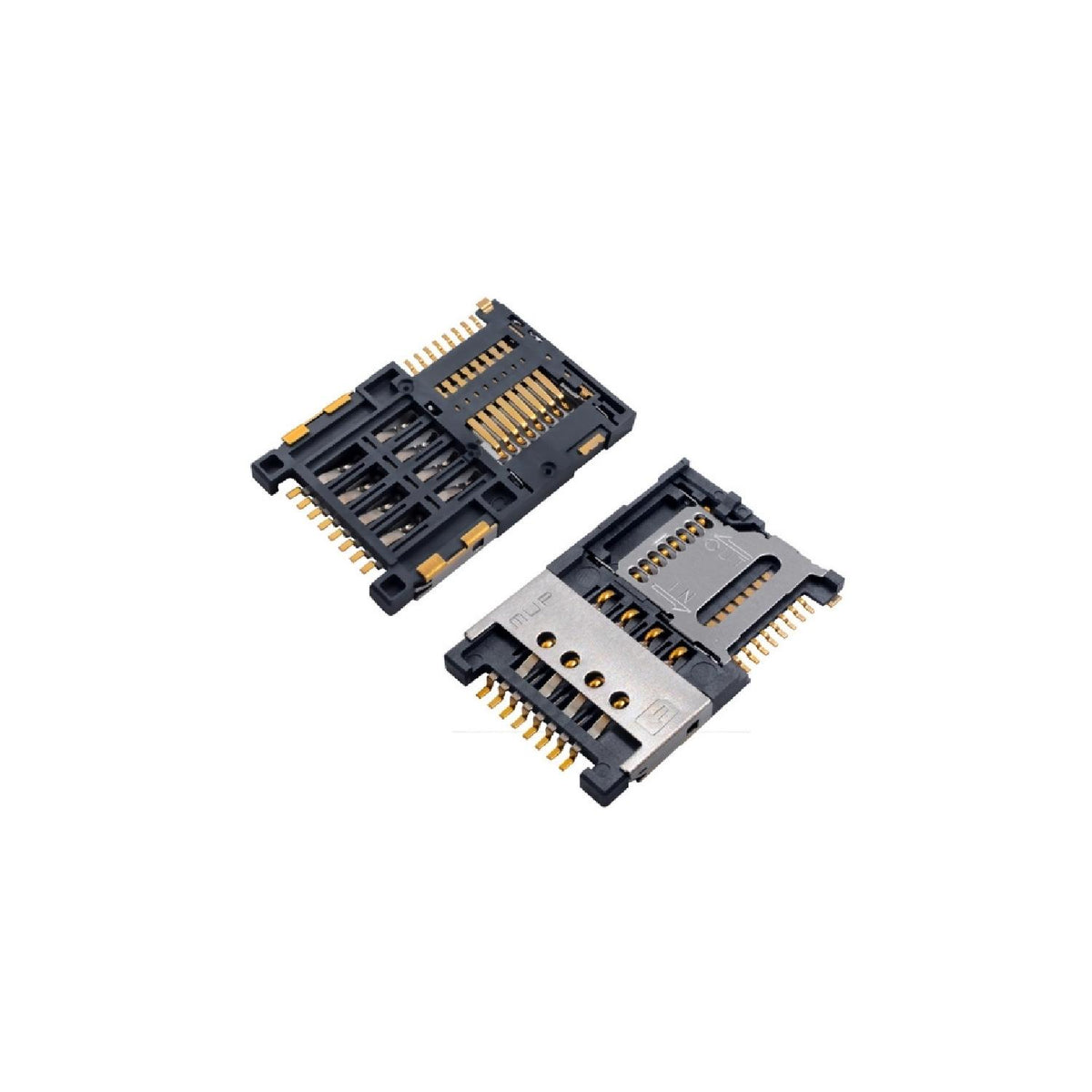 MUP M6019-02/03 MICRO SD 8Pin + Sim 8Pin (2 in 1 Card Connector)