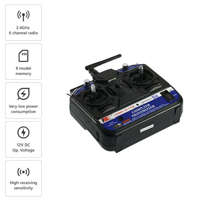 FlySky CT6B 2.4GHz 6CH Transmitter with FS-R6B Receiver