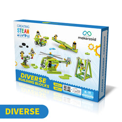 Makerzoid STEAM Building Blocks 100 in 1 Building Set, Educational Toys for Boys and Girls, Gift for Kids 6+ Yeas Old(MKZ-BK-DB)