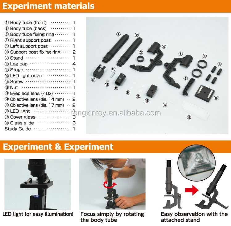 DIY 300x Microscope Science Kit (TXS-103)