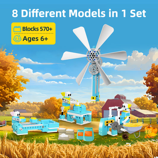 Makerzoid Happy Farm – Bountiful Field - Educational Building Block Robot Kit (MKZ-HF-01)