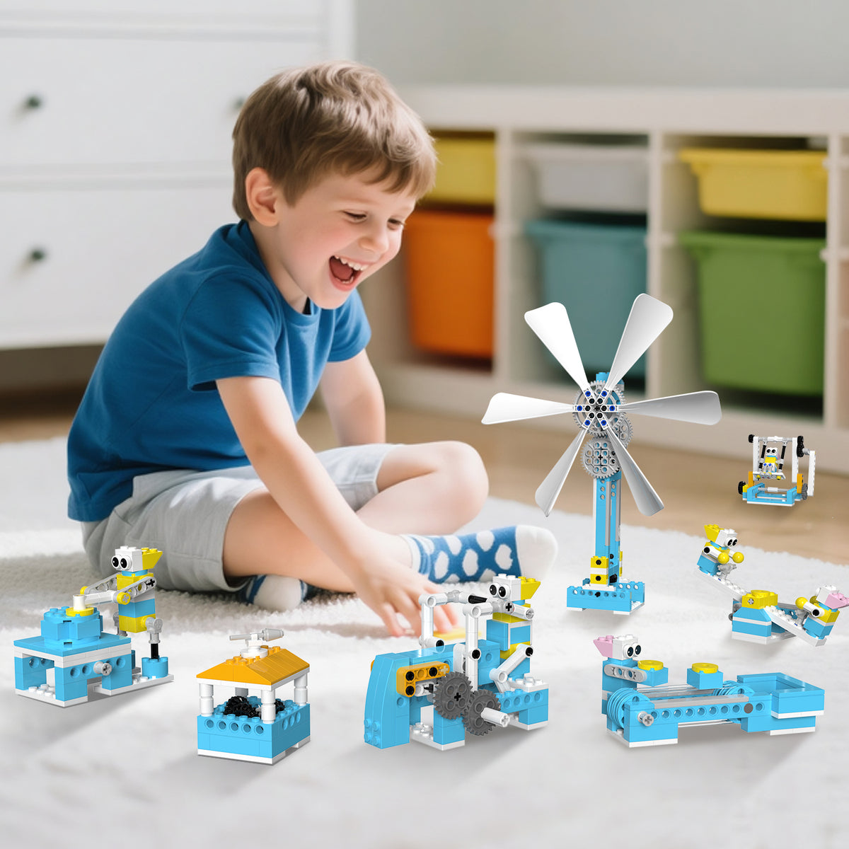 Makerzoid Happy Farm – Bountiful Field - Educational Building Block Robot Kit (MKZ-HF-01)