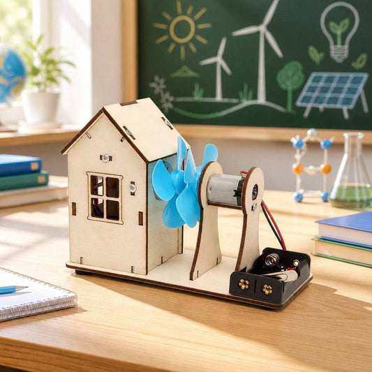 DIY Electric Wooden Fan House Model (TXMR-132)