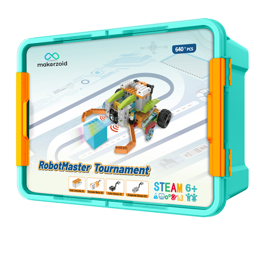 Makerzoid Robot Master Tournament - Educational Building Block Robot Kit (MKZ-RM-TRT)
