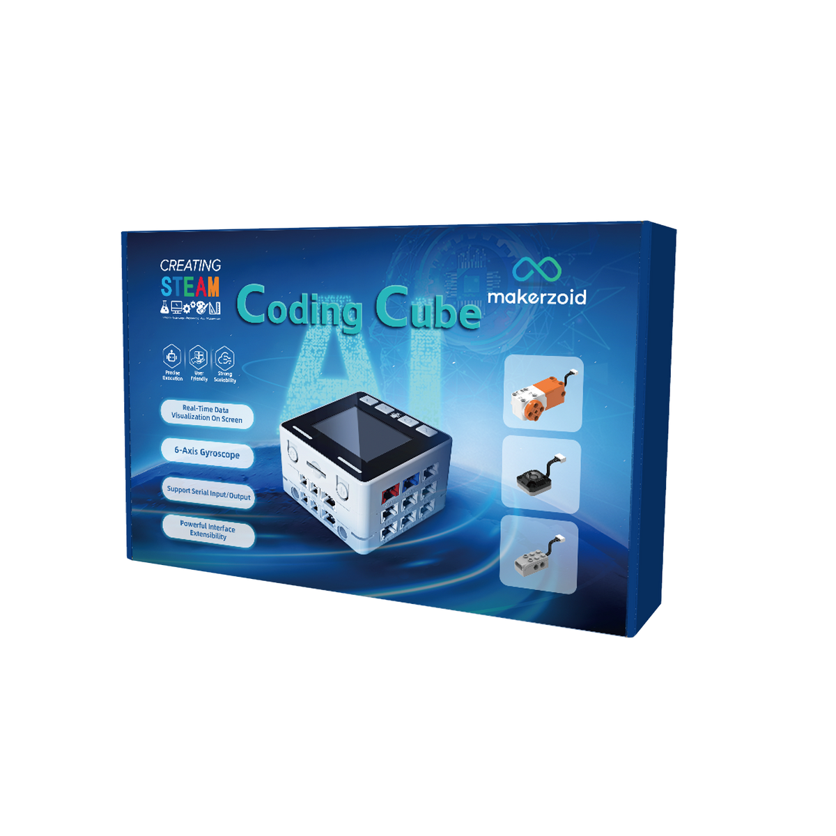 Makerzoid Coding Cube Premium – AI Control Hub (MKZ-CC)