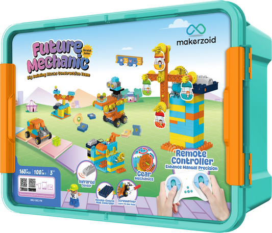Makerzoid Future Mechanic Big Building Blocks - Educational Robot Kit (MKZ-OEC-FM)