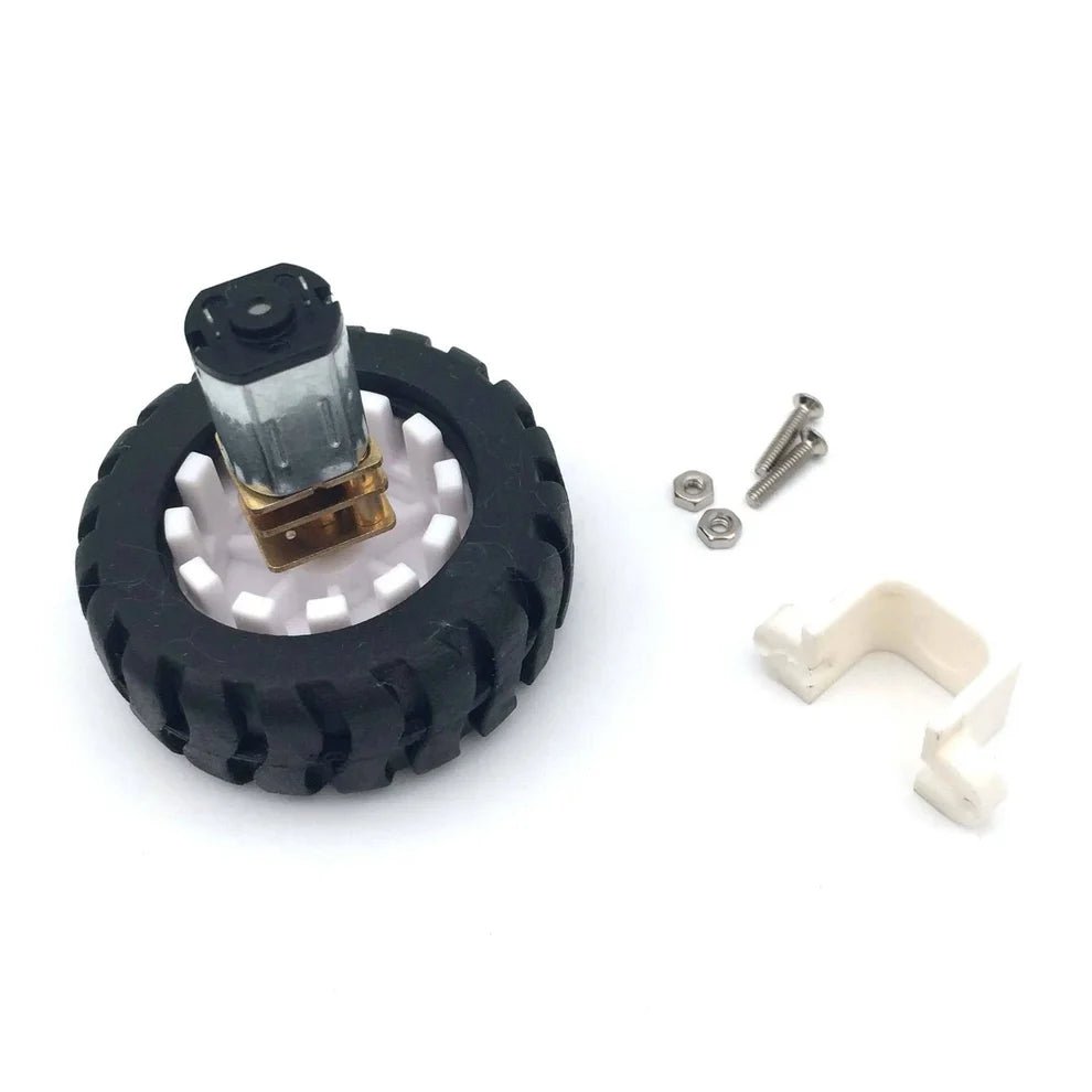 N20-6V-100 RPM Micro Metal Gear-box DC Motor With wheel