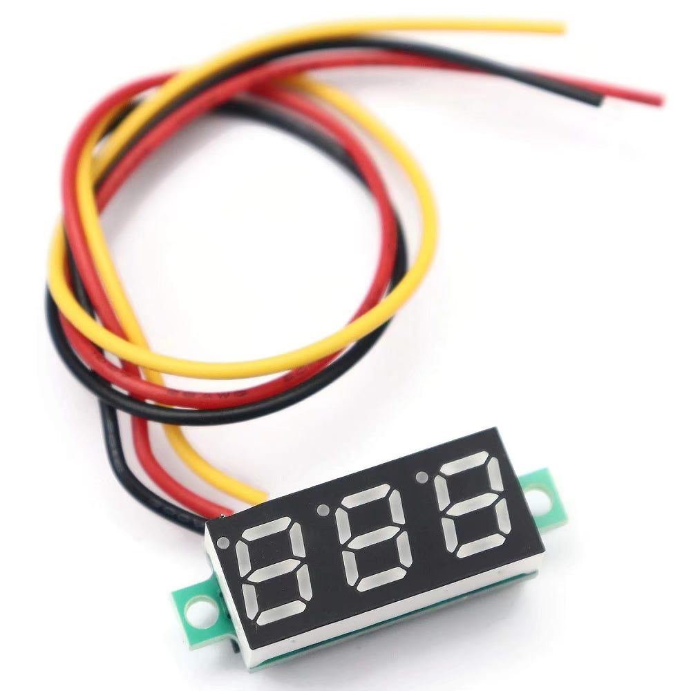 0.28 Inch 0-100V Three-Wire DC Voltmeter, Blue Display
