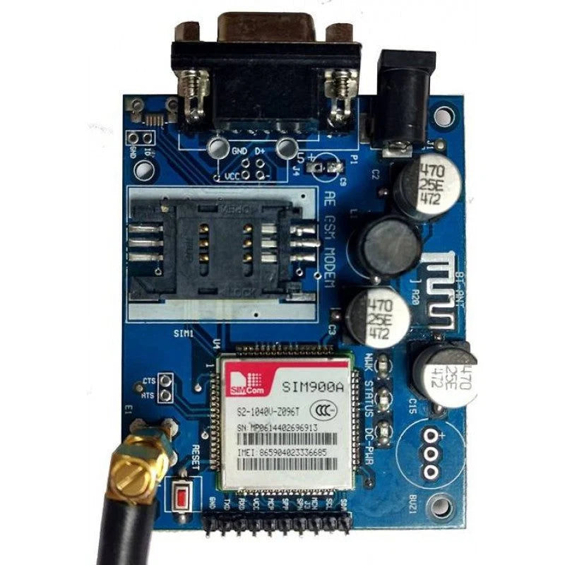 SIM900A GSM GPRS Module with RS232 Interface and SMA Antenna(Made in India)