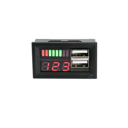 12V Universal Dual USB Digital Voltmeter and Battery Indicator
