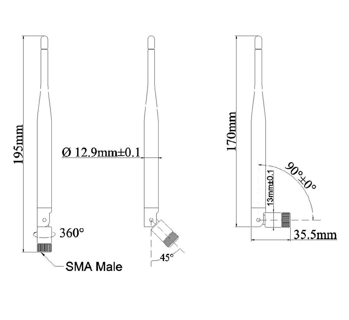 ANTENNA 2.4GHz 6DBI
